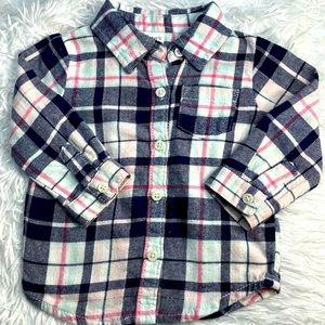 Baby Girl Flannel Shirt | 6 months